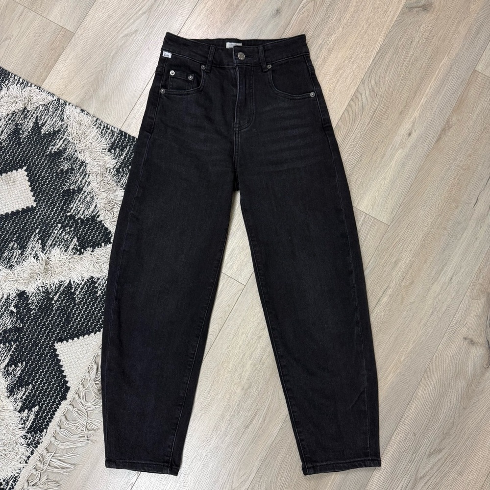 Citizens of Humanity Liya High Rise Crop Jeans Washed Black Size 24